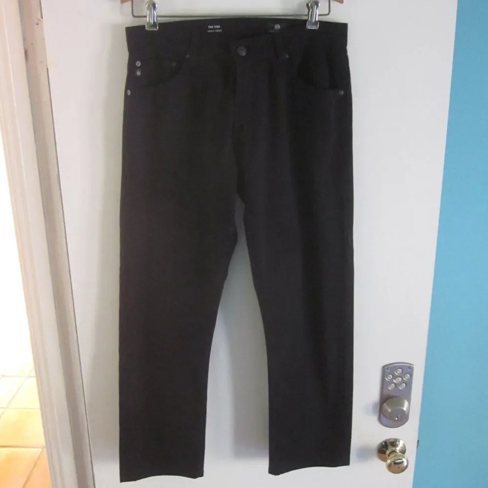 Mens Size 30 AG Adriano Goldschmied The Ives Modern Athletic Black Ankle Jeans